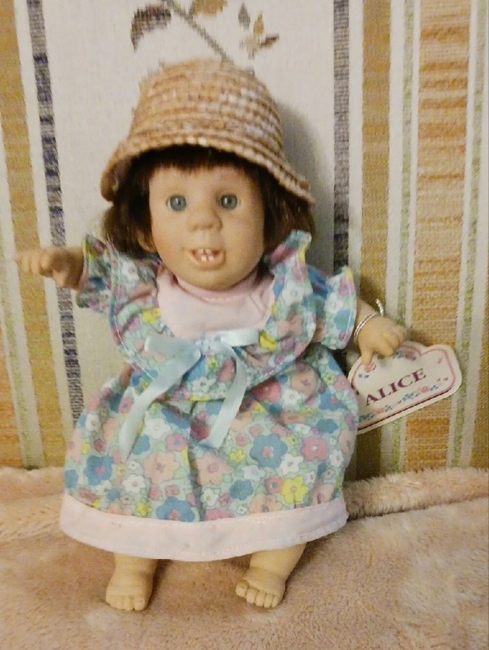 Floral Baby Doll in Pastel Pink, Blue & Mint